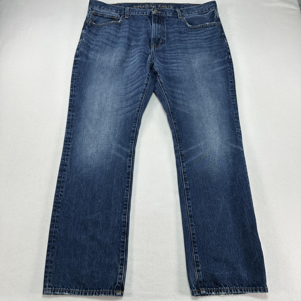 American Eagle Jeans Mens 38x32 Blue Original Straight 100% Cotton Denim Casual